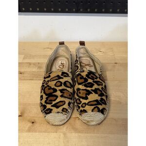 Sam Edelman Leopard Print Espadrilles - Brown & Black 7.5